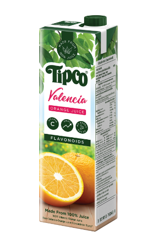 Picture of TIPCO JUICE 100% VALENCIA ORANGE 1LT