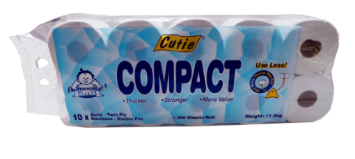 Picture of CUTIE COMPACTE PAPIER TOILETTE X10 ROLLS 350S