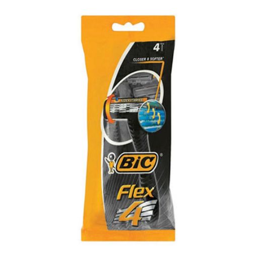 Picture of BIC FLEX 4 RASOIRS JETABLE HOMME POUCH X4