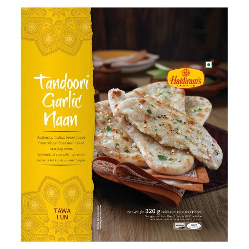 Picture of HALDIRAM'S TANDOORI GARLIC NAAN 400G