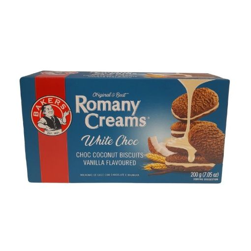 Picture of BAKERS ROMANY CREAMS VANILLA CHOCOLAT COCONUT BISCUITS 200GMS