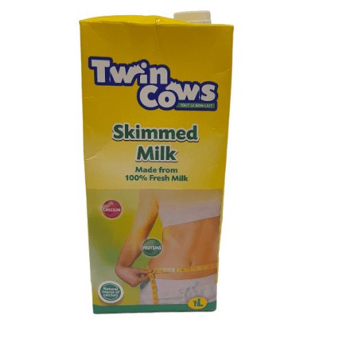 Picture of TWIN COWS UHT MILK 1L - SKIMMED