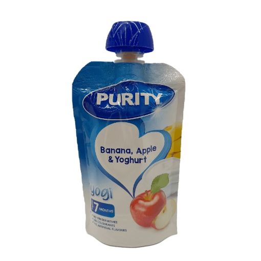 Picture of PURITY POUCH BANANA APPLE YOGHURT 110ML