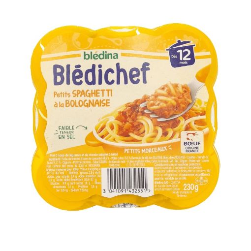 Picture of BLEDINA BLEDICHEF PETITS SPAGHETTI BOLOGNAISE 230G