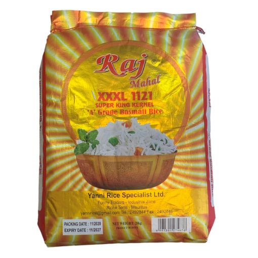 Picture of RAJ MAHAL BASMATI RICE XXXL 1121 20KG