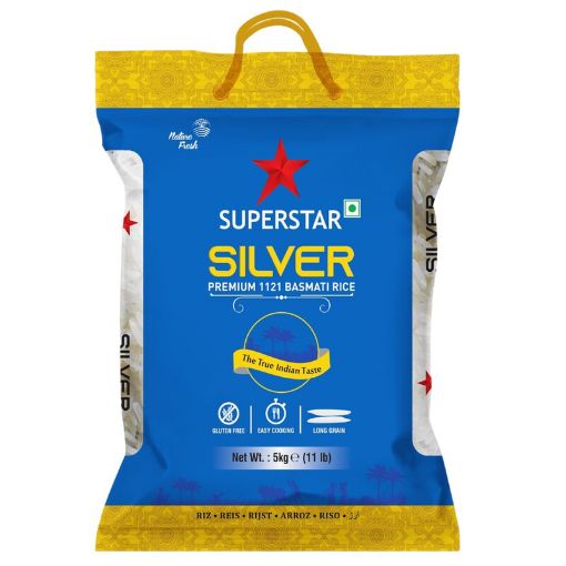 Picture of SUPERSTAR SILVER BASMATI RICE 1121 5KG