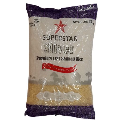 Picture of SUPERSTAR BASMATI RICE 1121 RICE 2KG