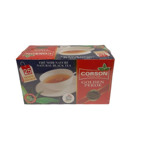 Picture of CORSON GOLDEN PEKOE  NATURAL BLACK TEA  TEA BAGS X 25 50GMS