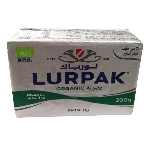 Picture of LURPAK ORGANIC UNSALTED BUTTER 200G