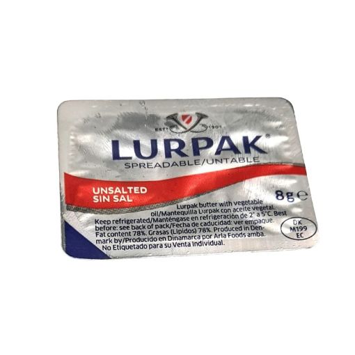 Picture of LURPAK SPREADABLE UNSALTED BUTTER 8G