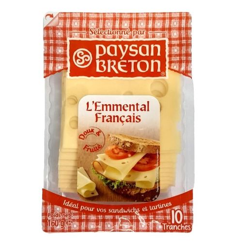 Picture of PAYSAN BRETON EMMENTAL FRANCAIS TRANCHE 160G