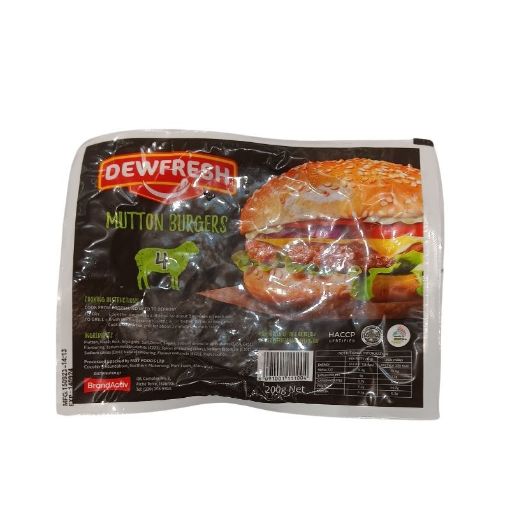 Picture of DEWFRESH MUTTON BURGERX4 200G