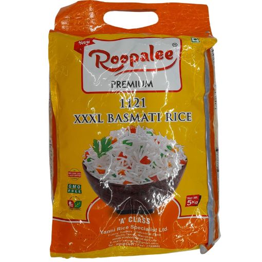 Picture of ROOPALLEE BASMATI 1121  XXXL RICE  5KG