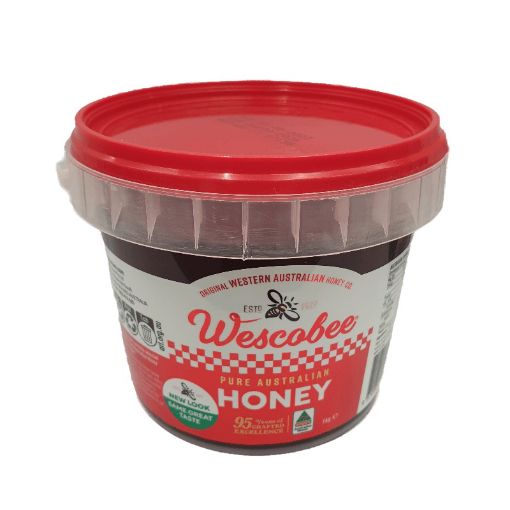 Picture of WESCOBEE GLASS JAR HONEY 1KG