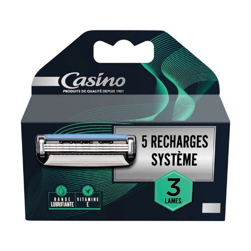 Picture of CASINO RECHARGE RASOIR SYSTEME 3 LAMES X5