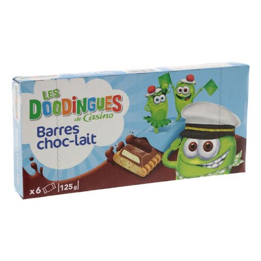 Picture of CASINO  LES DOODINGUES BARRE CHOCO LAIT 125G