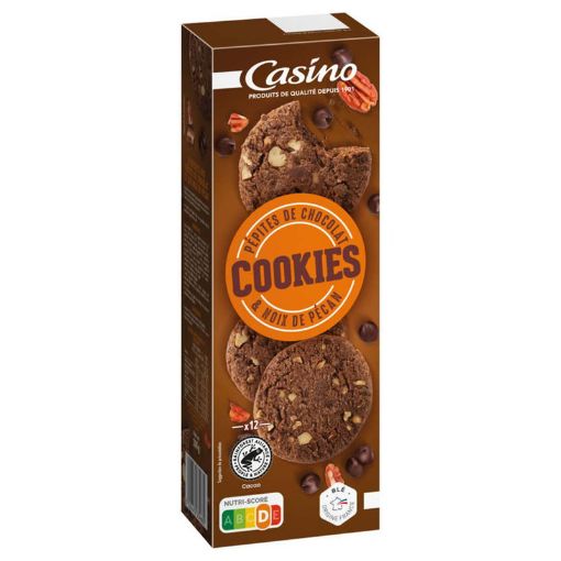 Picture of CASINO  COOKIES PECAN PEPITES DE CHOCOLAT 200G