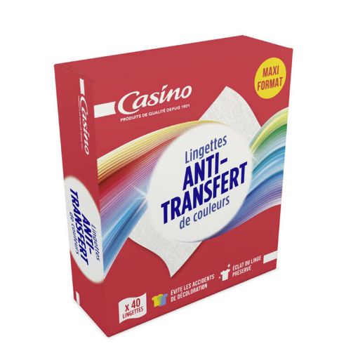 Picture of CASINO LINGETTES ANTI-TRANSFERT COULEUR X40