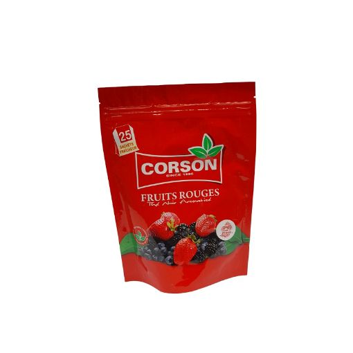 Picture of CORSON CADDIES THIÈRE DES ILES POUCH RED FRUIT TEA BAGS 50GMS