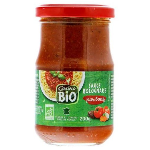 Picture of CASINO  BIO SAUCE BOLOGNAISE PUR BOEUF 200G