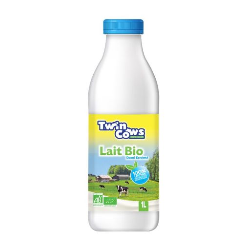 Picture of TWIN COWS BIO UHT MILK LT - SEMI SKIMMED