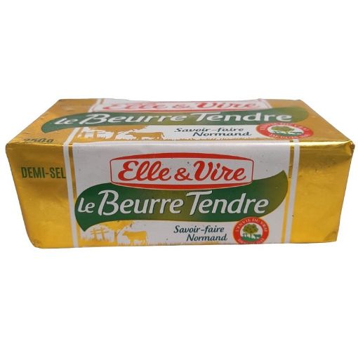 Picture of ELLE & VIRE BEURRE TENDRE SEL PLAQUETTE 250G