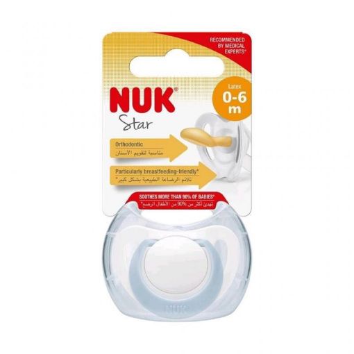 Picture of NUK SOOTHER LATEX STAR 0 6 M