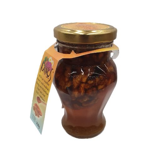 Picture of MINOS HONEY GLASS JAR WALNUTS 250G