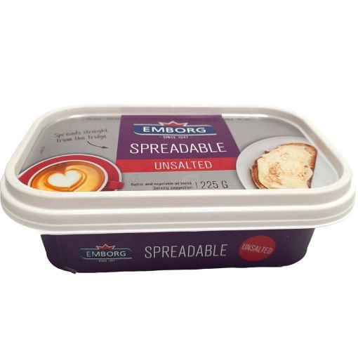 Picture of EMBORG SPREADABLE UNSALTED BUTTER 225G