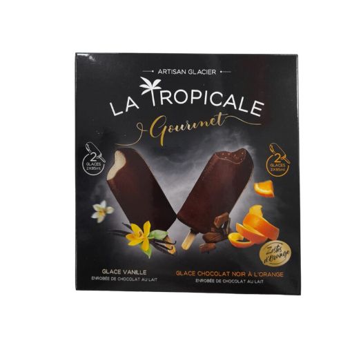 Picture of LA TROPICALE GOURMET BATONNET GLACE CHOCOLAT ORANGE 4X85ML