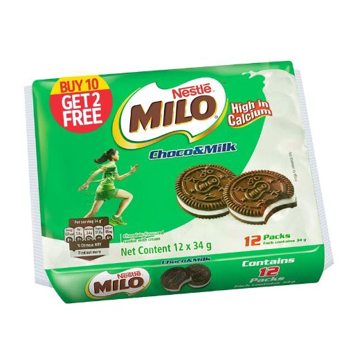 Picture of NESTLE MILO CHOCO MILK COOKIES 408G