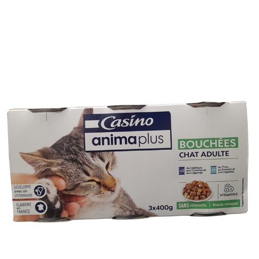 Picture of CASINO  LOT BOUCH CHAT POISS 3X400G