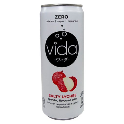 Picture of VIDA ZERO SUGAR SPARKLING SALTY LYCHEE DRINK 325ML