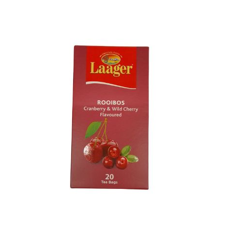 Picture of LAAGER ROOIBOS CRANBERRY WILD CHERRY TEA 20S