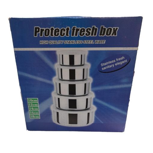 Picture of SS FOOD CONTAINER X5 WITH COVER