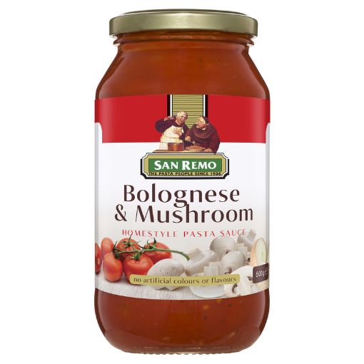 Picture of SAN REMO SAUCE BOLOGNAISE MUSHROOM 500G