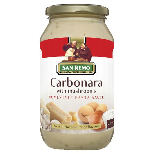 Picture of SAN REMO SAUCE CARBONARA 480G