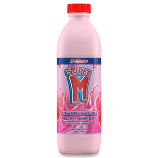 Picture of CLOVER SUPER M DRINK STRAWBERRY 1L