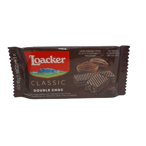 Picture of LOACKER CLASSIC DOUBLE CHOC 45G