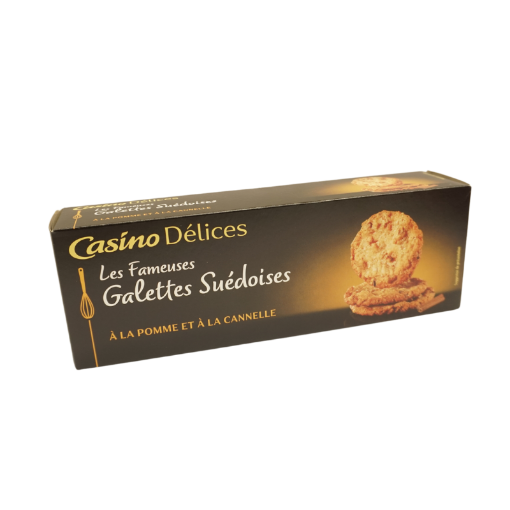 Picture of CASINO DELICES LES FAMEUSES GALETTES SUEDOISES A LA POMME ET A LA CANNELLE 100G