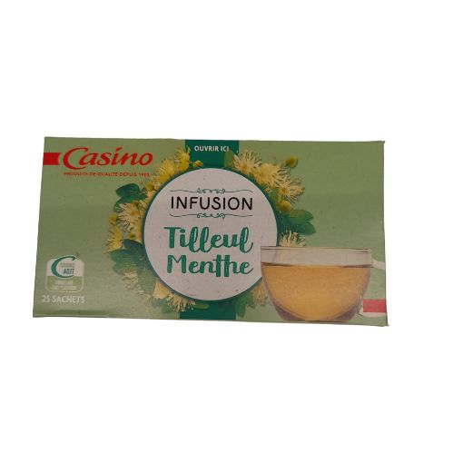 Picture of CASINO  INFUSION TILLEUL MENTHE 25 FRAICHEUR  SACHETS 40G