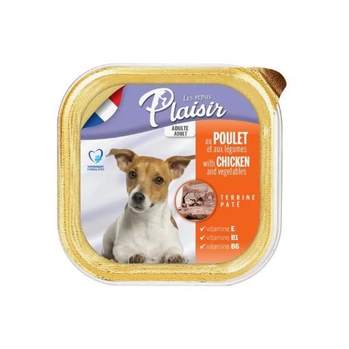 Picture of PLAISIR PATE POUR CHIEN ADULTES AU POULET 300G