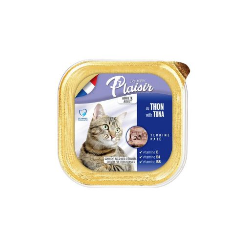 Picture of PLAISIR REPAS PATEES POUR CHATS ADULTES RICHE AU THON 100G