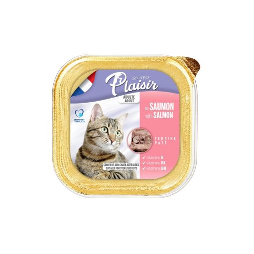 Picture of PLAISIR REPAS PATEES POUR CHATS ADULTES  AU SAUMON 100G