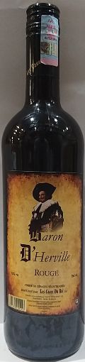 Picture of BARON DHERVILLE ROUGE 750ML