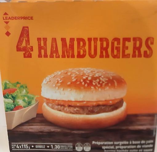 Picture of LEADER PRICE HAMBURGERS X4 460G