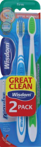 Picture of WISDOM BROSSE A DENT REGULAR TWIN PACK MEDIUM