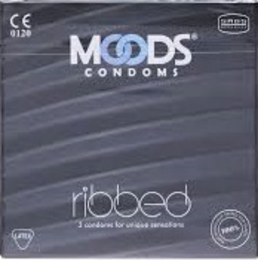 Picture of MOODS CONDOMS RIBBED 3S PACK