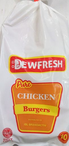 Picture of DEWFRESH CHICKEN BURGERS X10 500G
