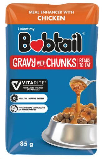 Picture of BOBTAIL CHICKEN GRAVY WITH CHUNKS DOG FOOD 85G